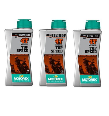 Motorex Top Speed 4T 15W-50 3x 1L Motoröl 15W50