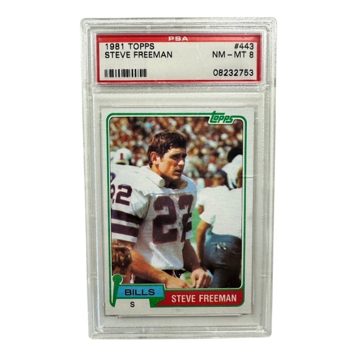 Steve Freeman 1981 Topps 443 Rookie PSA 8 Buffalo Bills