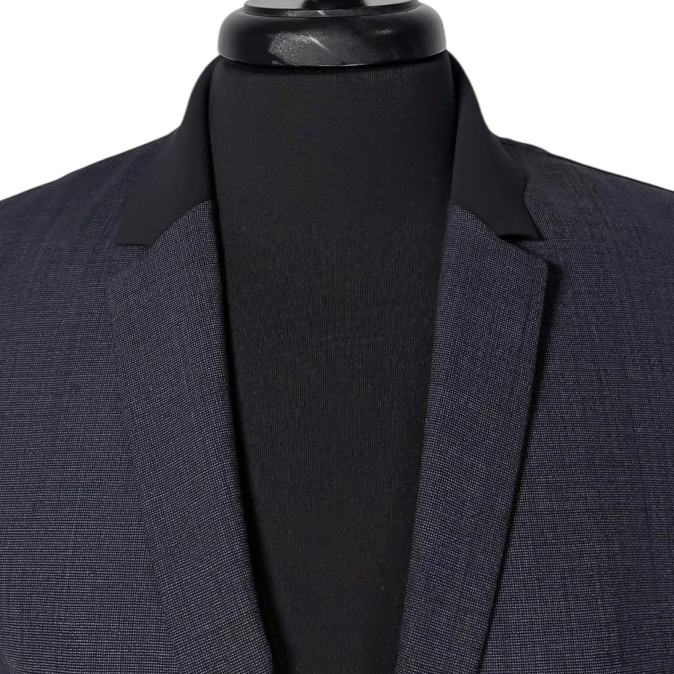 Женский блейзер Elie Tahari синий черный клетчатый шерстяной эластичный деловая рабочая куртка 8 - Изображение 4 из 4