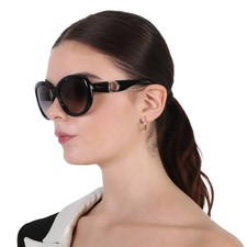 Salvatore Ferragamo Gradient Smoke Oval Ladies Sunglasses SF727S 001 53