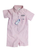Properly Tied Boys Collar Long Sleeve Button Down Fishing Shirt Pink Size 18M
