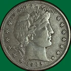 1902-O Barber Half Dollar Choice Extremely Fine XF+ Coin, Friction Mark #41819
