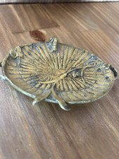 Coupelle Vide Poche En Bronze Vintage Motif Épi De Blé