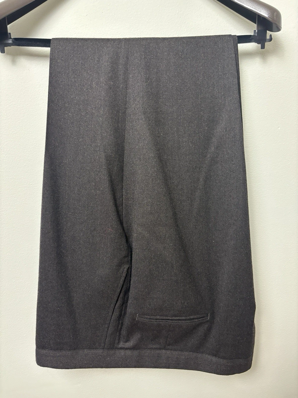 Wool Flannel Pants Mens 38x31 Brown Dress Trousers Vintage Old Money High Rise image 1