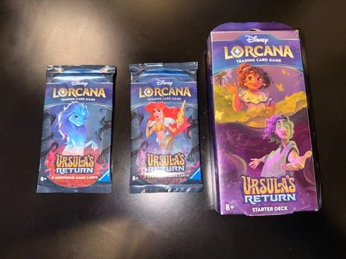 Disney Lorcana Ursula's Return Starter Deck and 2 blister booster packs