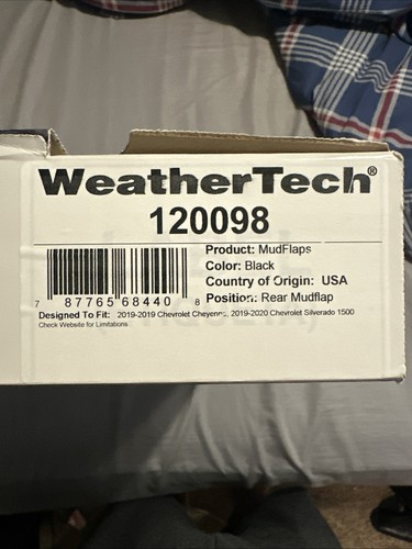 WeatherTech No-Drill MudFlaps - 120098 - Black - Picture 2 of 3