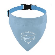 Blue My Parents are Getting Married Dog Bandana, Adjust Buckle, Wedding Announce
