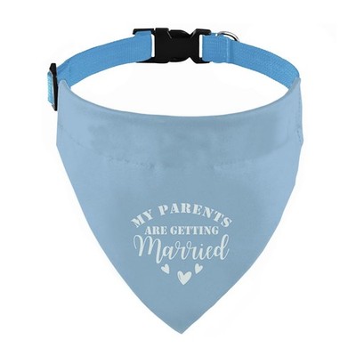 Blue My Parents are Getting Married Dog Bandana, Adjust Buckle, Wedding Announce