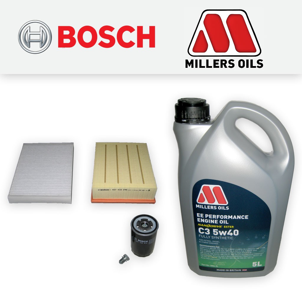 SERVICE KIT for AUDI A4 (B6) 2.0 16V FSI OIL AIR CABIN FILTERS +OIL (2002-2005)