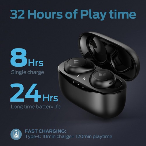 Wireless Earbuds, Touch Control Bluetooth Earphones with Charging Case, Light... - Picture 5 of 8