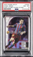 2005 PANINI WCCF EUROPEAN CLUBS YOUNG STARS #YGS5 LIONEL MESSI PSA 8