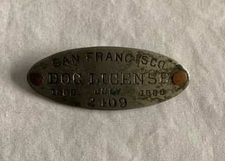 RARE 1888 san francisco dog license tag