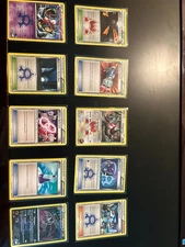 pokemon costom lot aqua and magma ,cards, trainers plus mewtwo link and potion 