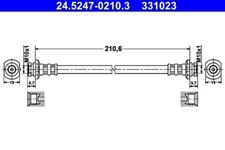 ATE Brake Hose For NISSAN Micra II 46214-5F000