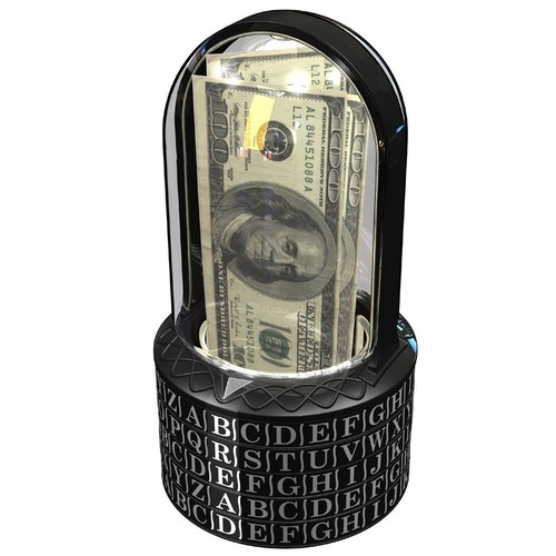 Puzzle Pod Cryptex - Brain Teaser and Coin Bank - 第 1/7 張圖片