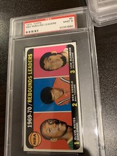 1970 topps bsk ball card 5 rebound / alcindor psa 9