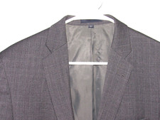 JOS A BANK Mens 39 Reg Gray Glen Plaid Blazer Jacket Sport Coat SLIM Fit Wool