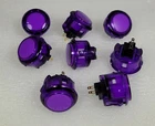 Japan Sanwa Crystal Buttons X 8 pcs OBSC-30 Clear Violet Color Video Game Parts