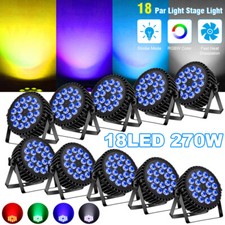10PCS Par Stage Light 270W RGBW 18LED Strobe Beam DMX512 DJ Disco Party Bar Show
