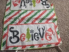 Holiday Mailbox Cover Believe Washable With Straps Polyester 
