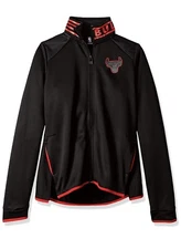 Chicago Bulls NBA by Outerstuff NBA Youth Girls Medium Aviator Full Zip Jacket