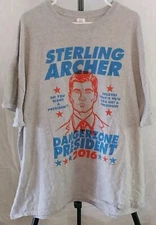 Mens Sterling Archer Dangerzone President 2016 T Shirt Size 3XL 