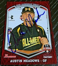 Austin Meadows - 2012 Bowman Under Armour Game Rookie Signed Autograph Auto Card