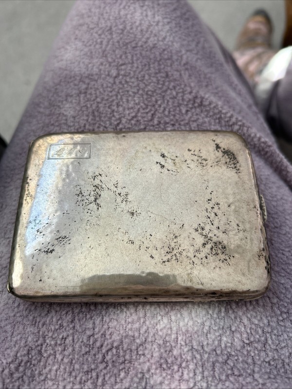 Sterling Silver .925 Cigarette Case James E Blake Co monogram  CCG early 1900s