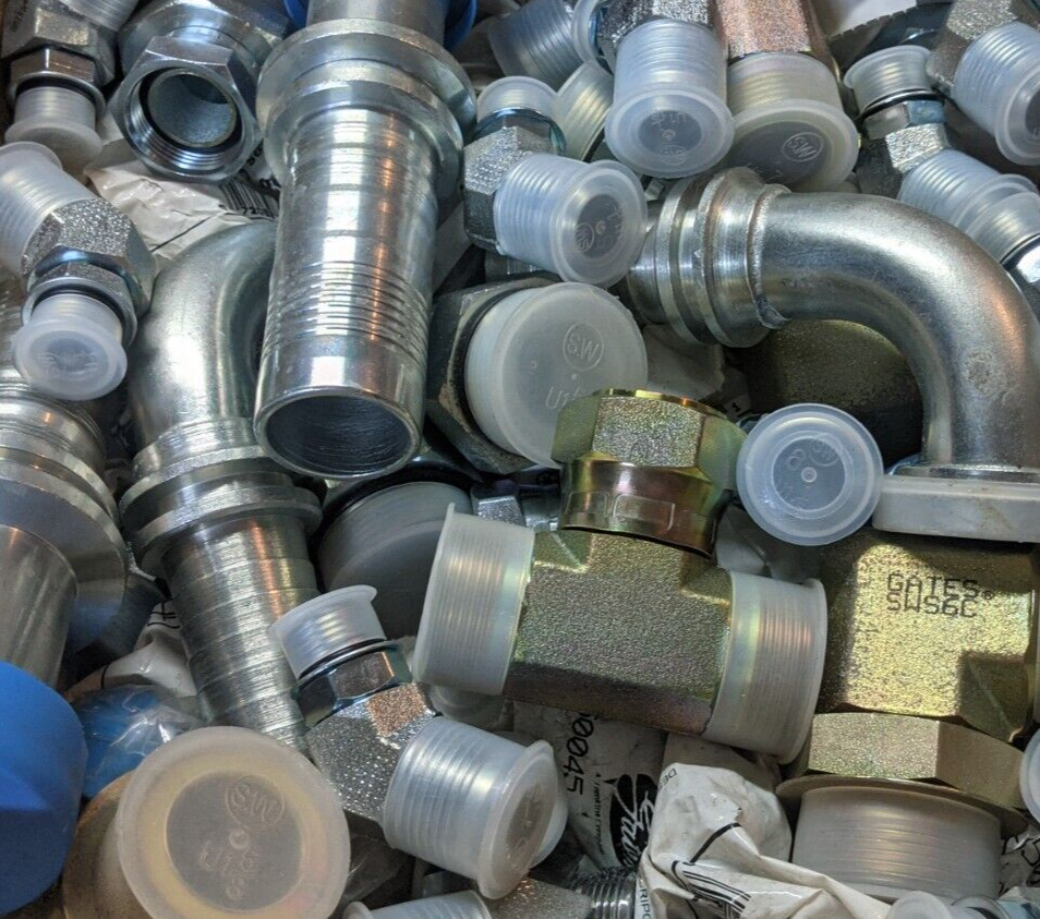 100 x New Gates Hydraulic Hose Crimp Fittings, Couplers, Adapters Bulk Lot 8 eBay