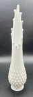 VTG Fenton Art Glass White Milk Glass Hobnail 12 Finger Swung Vase 14" Tall