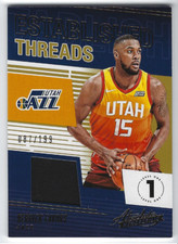 DERRICK FAVORS 2018-19 PANINI ABSOLUTE ESTABLISHED THREADS GAME USED JERSEY /199