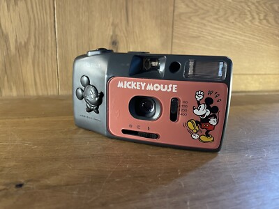 *Near Mint * Fuji Panorama Mickey Mouse Point & Shoot Film Camera From Japan