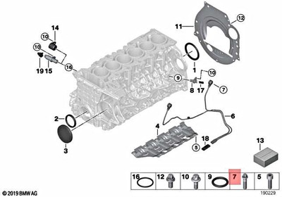 Genuine BMW E60 E60N E61 E61N E63 Engine Knock Sensor Bolt OEM 