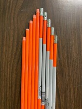 DRIVEWAY MARKERS 10 PACK Fiberglass 48 Inch Snow Stakes with Reflective Tape