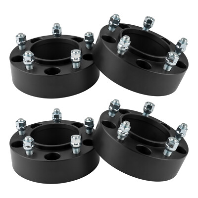 4x Black Wheel Spacers 1.5 5x150 14x1.5 studs for Toyota Tundra
