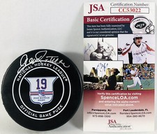 JEAN RATELLE SIGNED NEW YORK RANGERS OFFICIAL GAME RETIREMENT NIGHT PUCK JSA COA