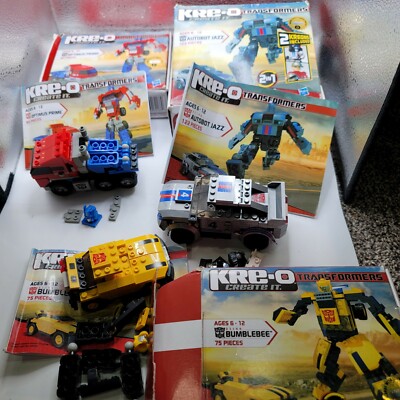 KRE.O Create It Transformers 2 In 1 Bumblebee,Autobot Jazz,Optimus Prime-incompl