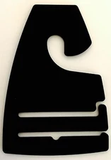 Qty (10-400) Black Plastic Tie Rack NeckTie Hanger Hooks Retail Shopping Supply