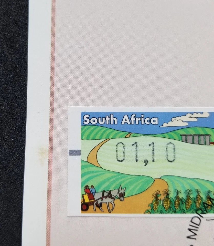 [SJ] South Africa Frama ATM Machine Label 1998 Cave Painting Tree (FDC) *c scan - Image 4 of 4