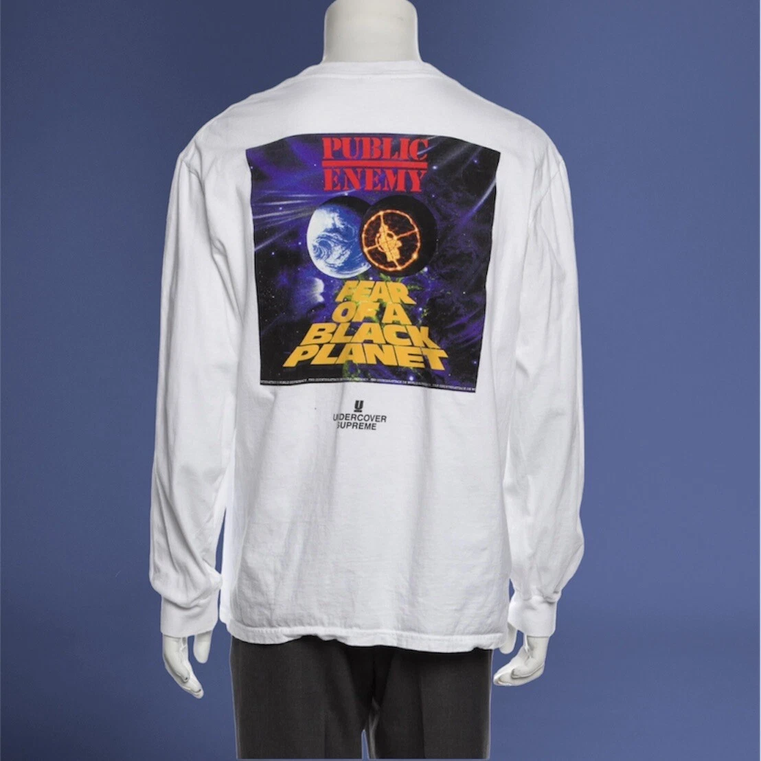 SUPREME ‘COUNTERATTACK SUPREMACY’ ‘PUBLIC ENEMY’ LS White Graphic T -Shirt sz M