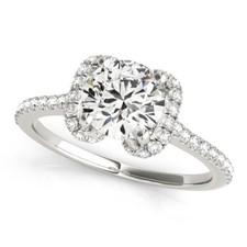 1.32 Ct Simulated Diamond Engagement Anniversary Ring 14K Real White Gold 8.5
