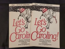 Vintage Set of 2  Sheet Music and Song Book - Let's Go Caroling! Lillenas MC-219
