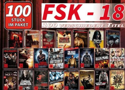 Filmpaket  diverse Titel 100 Filme DVD NEU/OVP FSK18!