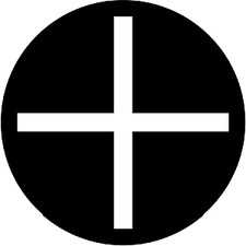 Rosco 78064 Steel Gobo, Slotted Cross - SRAYM-CW-ENG