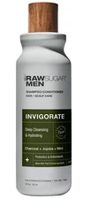 Raw Sugar Men's Invigorate 2-in-1 Shampoo & Conditioner with Charcoal, 18 fl oz