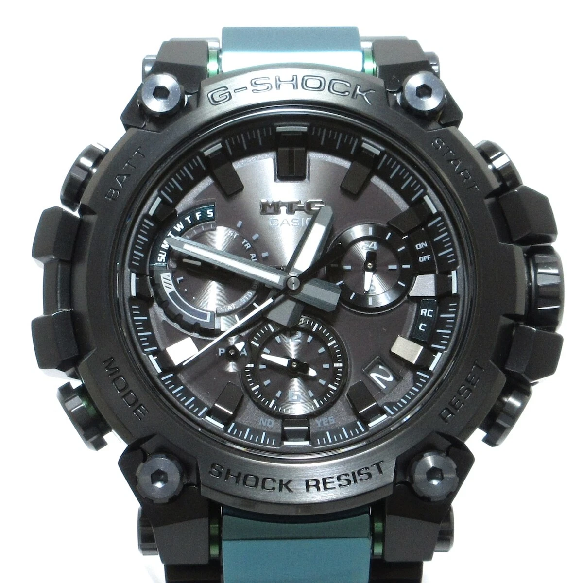 Auth CASIO G-SHOCK/MT-G MTG-B3000BD-1A2JF Black C499E3 Bkack Blue Green Men's