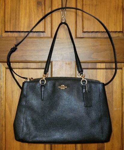 COACH F57525 MARGOT BLACK CARRYALL SHOULDER BAG CR