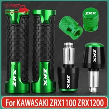 3PCS Handle Grips Handle Bar End Cap Tire Valve  For KAWASAKI ZRX1100 ZRX1200
