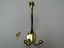 SOLID BRASS traditional hat & coat hooks old style hanging hooks peg hanger