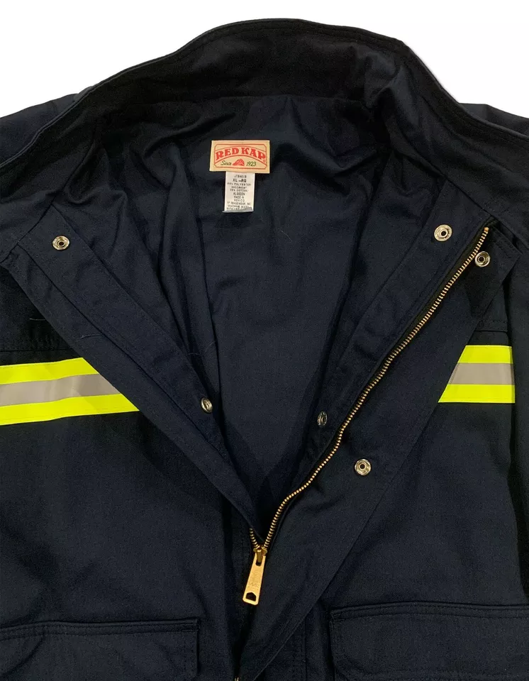 Red Kap Bomber Jacket Hi Vis Heavyweight Reflective Enhanced Vis Work Uniform - Image 4 of 4